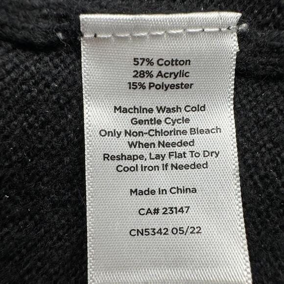 Talbots Dress Womens 2X Black Fair Isle Knit Sweater Long Sleeve Holiday Preppy - Picture 7 of 11